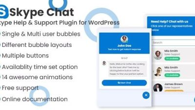 Skype Chat Support Pro WordPress Plugin v.1.0