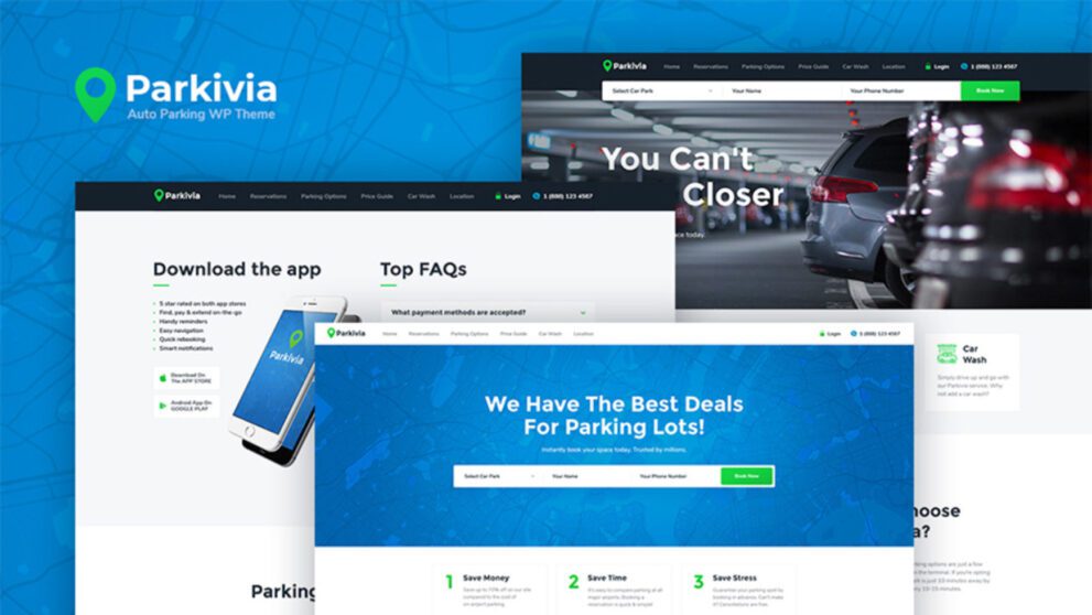 Parkivia v1.1.7 Auto Parking & Car Maintenance WordPress Theme