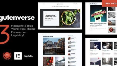 GutenVerse v3.9.1 Magazine and Blog Theme