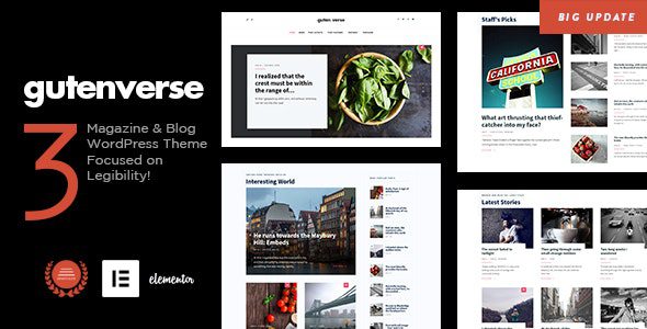 GutenVerse v3.9.1 Magazine and Blog Theme