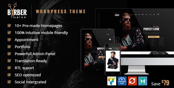 Barber v2.0.0 – Hair, Tattoo & Beauty Salons WordPress Theme