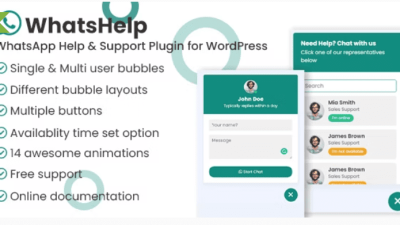 WhatsApp Chat Support Pro WordPress Plugin v1.1.1