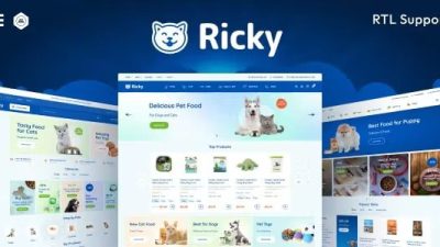 Ricky Nulled Pet Shop & Care WooCoomerce Theme Free Download