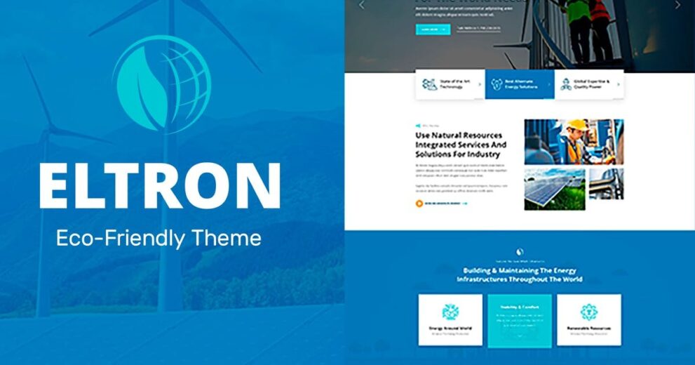 Eltron Nulled Solar Energy Elementor WordPress Theme Download