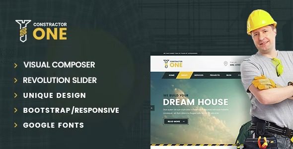Construction One Nulled WordPress Theme Free Download