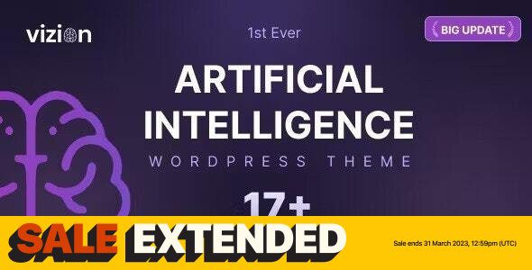 Vizion 4.0 – Artificial Intelligence AI WordPress Theme v4.1.4