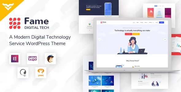 Fame Nulled Digital Technology Service WordPress Theme Free Download