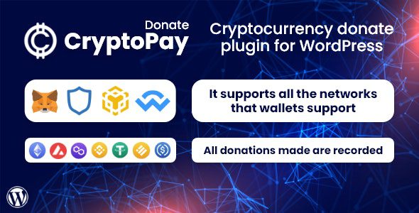 CryptoPay Donate v1.3.0 – Cryptocurrency donate plugin for WordPress