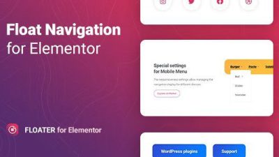 Floater v1.0.5 – Sticky Navigation Menu for Elementor