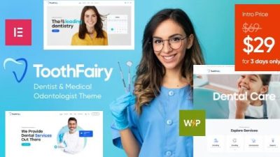 Tooth Fairy Nulled Dentist & Medical Odontologist WordPress Theme Free Download