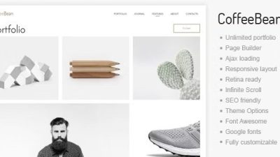 CoffeeBean Nulled Easy & Simple Portfolio for Freelancers, Studios and Photographers Free Download