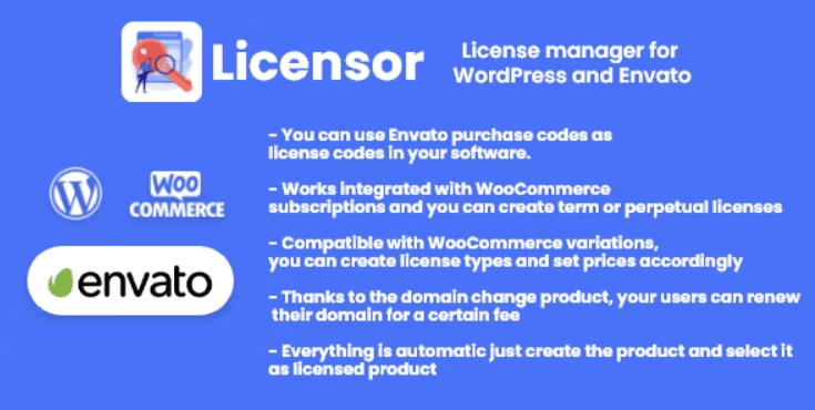 Licensor v1.0.1 – License manager for WooCommerce and Envato