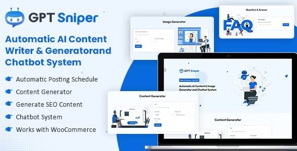 GPT Sniper Nulled Automatic AI Content Generator and Chatbot WordPress Plugin Free Download