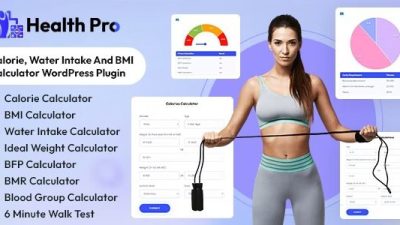 Health Pro Nulled Calorie, Water Intake and BMI Calculator WordPress Plugin Free Download