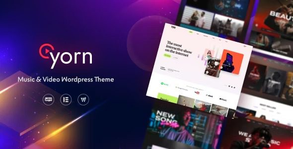 Yorn v.1.0.0 – Music & Video WordPress Theme