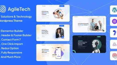 IT Solutions Service Technology Saas Software Startup WordPress Theme – Agiletech v1.0.2