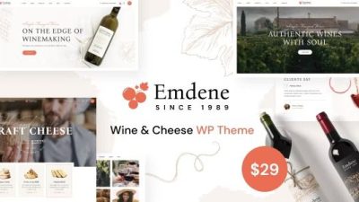 Emdene Nulled Wine & Cheese WordPress Theme Free Download