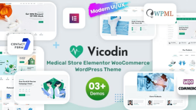 Vicodin Nulled Medical Store WordPress Theme Free Download