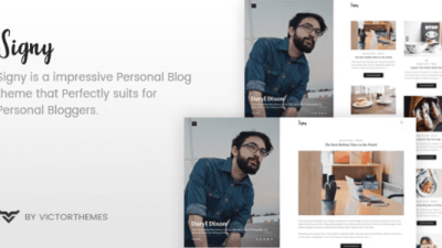 Signy Nulled A Personal Blog WordPress Theme Free Download