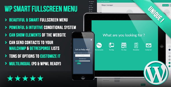 WP Smart Fullscreen Menu v1.048 – WordPress Plugin