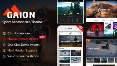 Gaion Nulled Sport Accessories Shop WordPress WooCommerce Theme Free Download