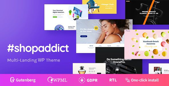 Shopaddict v1.0.9 WordPress Landing Pages Theme To Sell Anything
