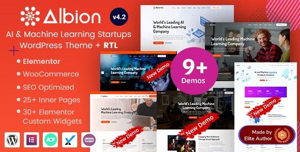 Albion Nulled Artificial Intelligence & Machine Learning Startup WordPress Theme Free Download