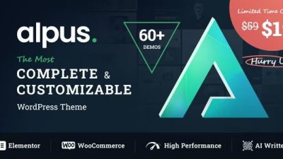Alpus Pro Nulled Creative & WooCommerce WordPress Theme Free Download