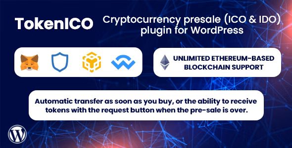 TokenICO v1.1.3 Cryptocurrency presale (ICO & IDO) plugin for WordPress