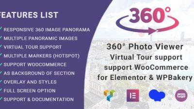 360° Photo Viewer (Virtual Tour) for Elementor, Gutenberg and WPBakery v.2.2.3