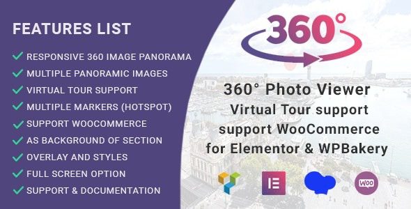 360° Photo Viewer (Virtual Tour) for Elementor, Gutenberg and WPBakery v.2.2.3