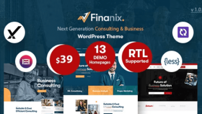 Finanix Nulled Business WordPress Theme Free Download