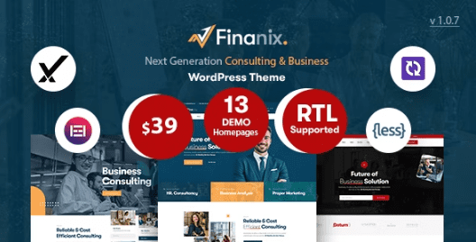 Finanix Nulled Business WordPress Theme Free Download