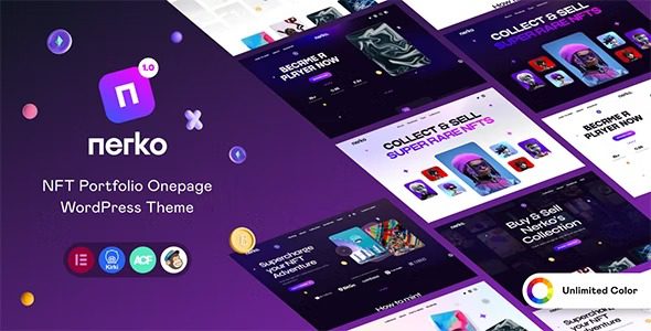 Nerko v.1.1 – NFT Portfolio WordPress Theme
