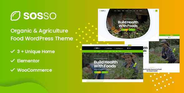 Sosso v1.6.6 – Agriculture WordPress Theme