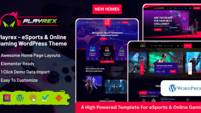 Playrex v1.1 – eSports & Gaming Clan News WordPress Theme