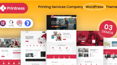 Printress Nulled Printing Services Company WordPress Free Download