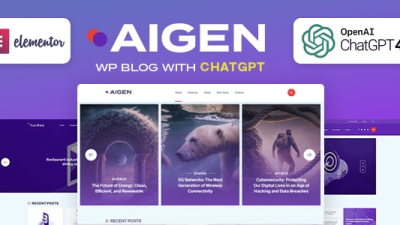 Aigen v1.0 – AI Inspired WordPress Blog Theme