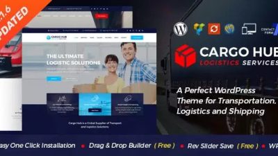 Cargo HUB Nulled Transportation and Logistics WordPress Theme Free Download
