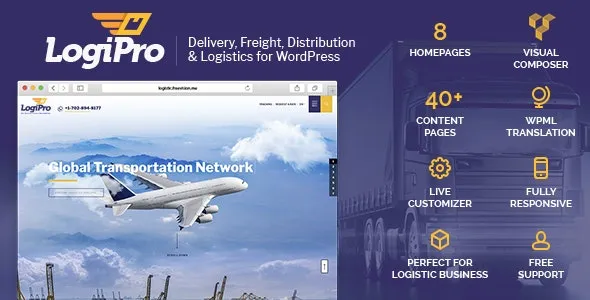 Fixed* LogiPro v4.2 – Delivery, Freight, Distribution & Logistics for WordPress