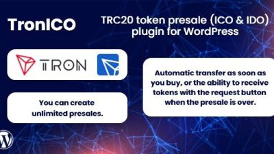 TronICO v1.0.1 – TRC20 token presale (ICO & IDO) plugin for WordPress