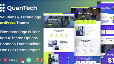 Quantech Nulled IT Solutions & Technology WordPress Theme Free Download