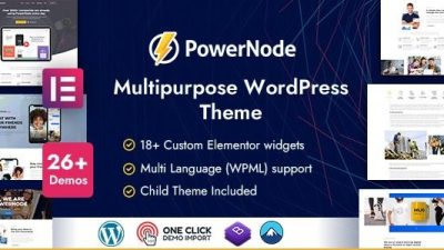 PowerNode Nulled Multipurpose WordPress Theme Free Download