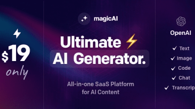 MagicAI v2.0 – OpenAI Content, Text, Image, Chat, Code Generator as SaaS