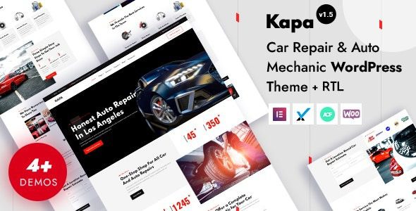 Kapa Nulled Car Repair & Auto Services WordPress Theme Free Download