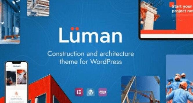 Luman Nulled Construction WordPress Theme Free Download