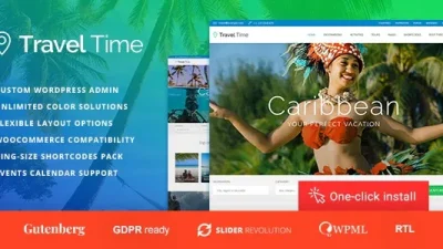 Travel Time v1.3.0 – Tour and Hotel WordPress Theme