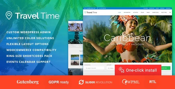 Travel Time v1.3.0 – Tour and Hotel WordPress Theme