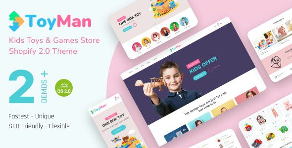 ToyMan 儿童玩具和婴儿商店 Shopify 2.0 主题下载