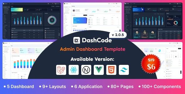 DashCode v2.0.5 – Admin Dashboard Template